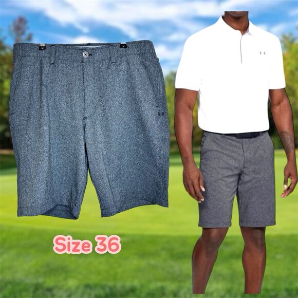 Under Armour Men's UA Golf Match Play Vented Shorts Gray Size 36 Wicking Outdoor - Picture 1 of 8